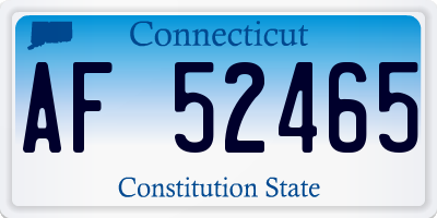 CT license plate AF52465