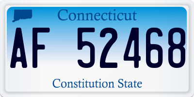 CT license plate AF52468