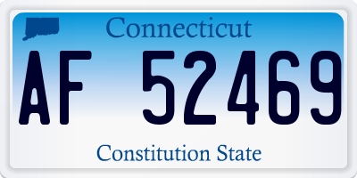 CT license plate AF52469