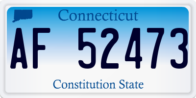 CT license plate AF52473