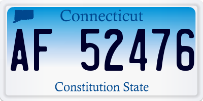 CT license plate AF52476