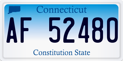 CT license plate AF52480