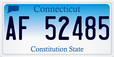 CT license plate AF52485