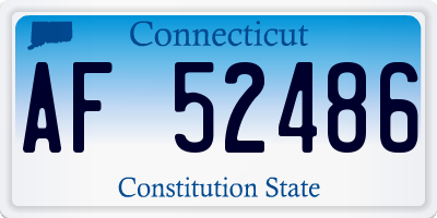 CT license plate AF52486