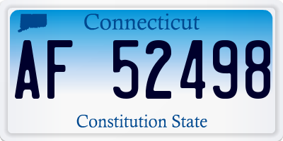 CT license plate AF52498