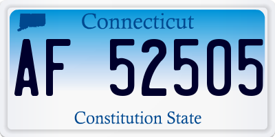 CT license plate AF52505