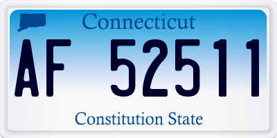 CT license plate AF52511