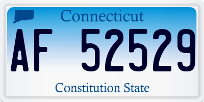 CT license plate AF52529