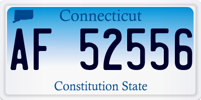 CT license plate AF52556