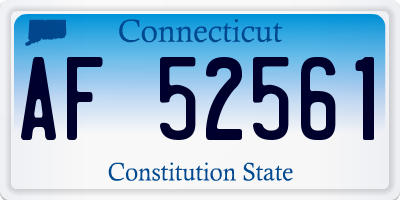 CT license plate AF52561