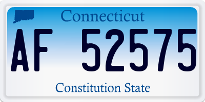 CT license plate AF52575