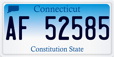 CT license plate AF52585