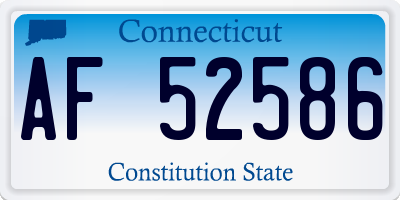 CT license plate AF52586