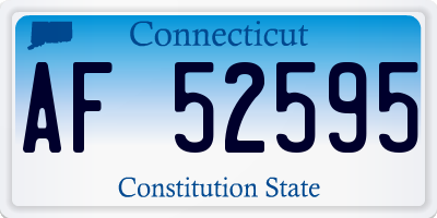 CT license plate AF52595
