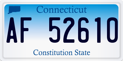 CT license plate AF52610