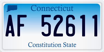 CT license plate AF52611