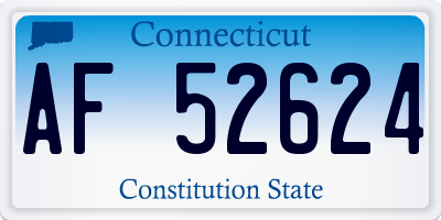 CT license plate AF52624
