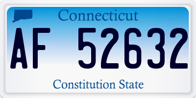 CT license plate AF52632