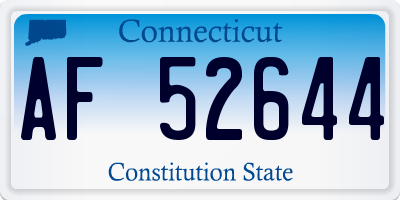 CT license plate AF52644