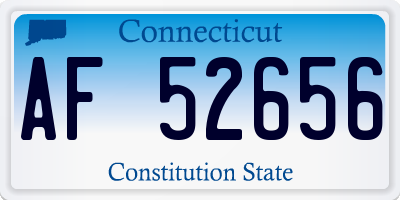 CT license plate AF52656