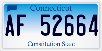 CT license plate AF52664