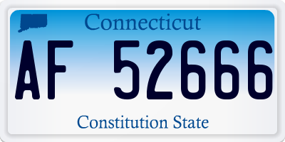 CT license plate AF52666