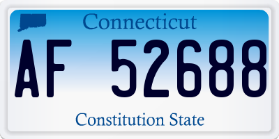 CT license plate AF52688