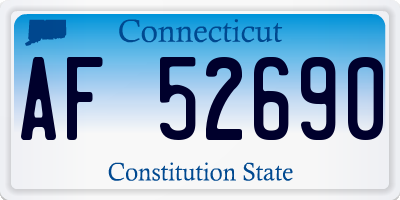 CT license plate AF52690