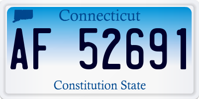 CT license plate AF52691