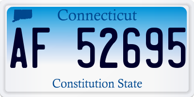 CT license plate AF52695