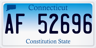 CT license plate AF52696
