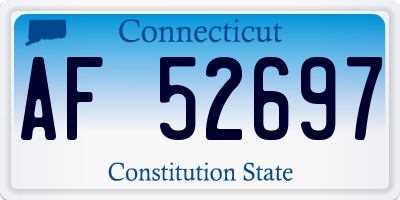 CT license plate AF52697