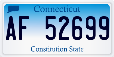 CT license plate AF52699