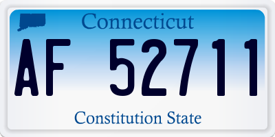 CT license plate AF52711
