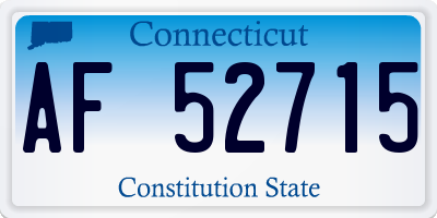 CT license plate AF52715