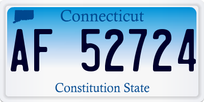CT license plate AF52724