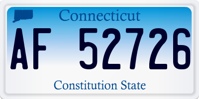 CT license plate AF52726