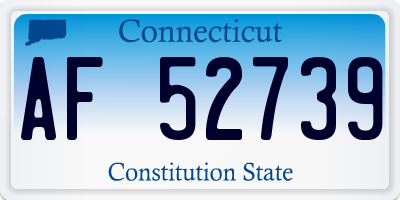 CT license plate AF52739