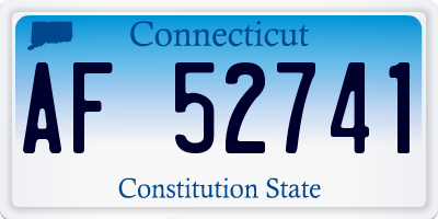CT license plate AF52741