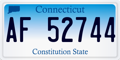 CT license plate AF52744