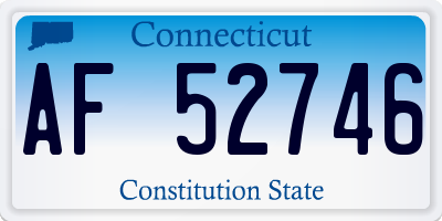 CT license plate AF52746