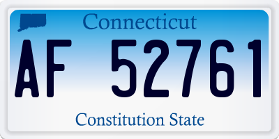 CT license plate AF52761