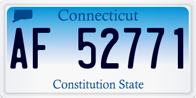 CT license plate AF52771