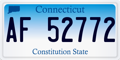 CT license plate AF52772