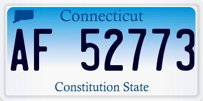 CT license plate AF52773