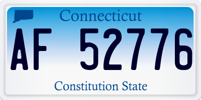 CT license plate AF52776