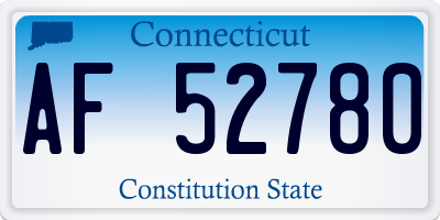 CT license plate AF52780