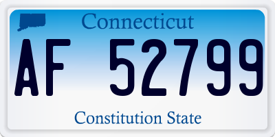 CT license plate AF52799