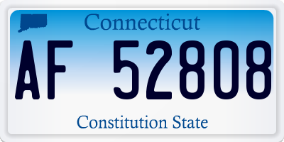 CT license plate AF52808