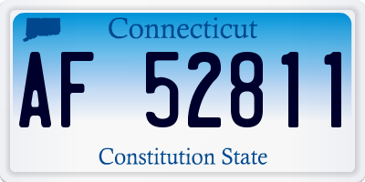 CT license plate AF52811